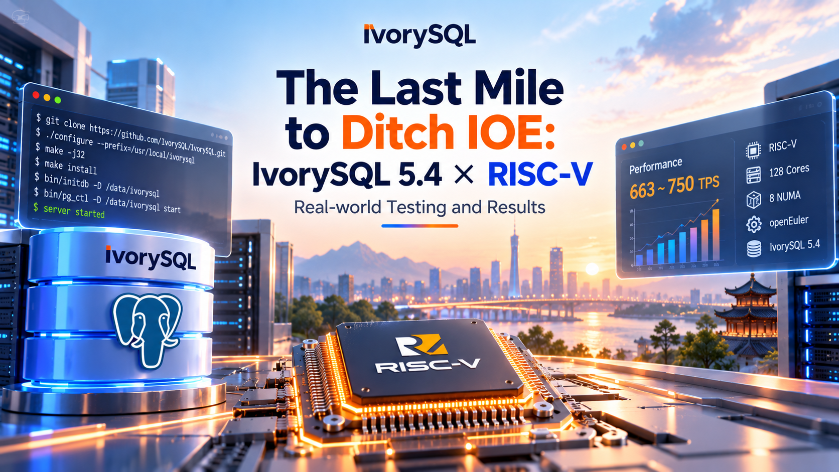 The Last Mile of Replacing the IOE Stack: IvorySQL 5.4 on RISC-V