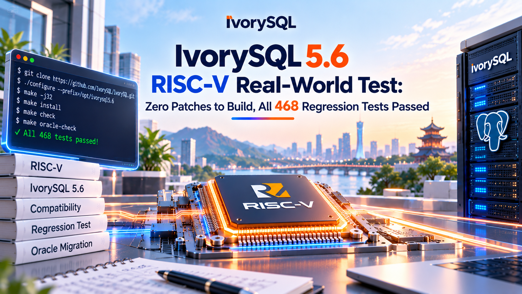 IvorySQL 5.6 on RISC-V: Zero-Patch Build, All 468 Regression Tests Passed